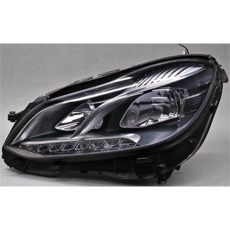 Right Headlamp (Halogen, Takes H7 / LED Bulbs, With LED Daytime Running Light, Supplied With Motor, Original Equipment) for Mercedes E CLASS 2013 2016