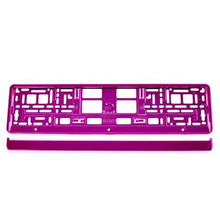 Metallic Pink Number Plate Holder