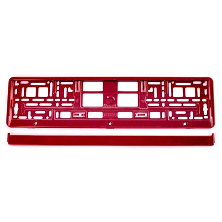 Metallic Red Number Plate Holder