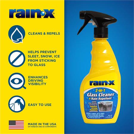 Rain X 2 in 1 Glass Cleaner & Rain Repellent   500ml