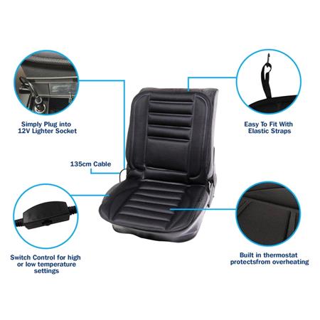 Heated Seat Cushion with Temperature Control Switch