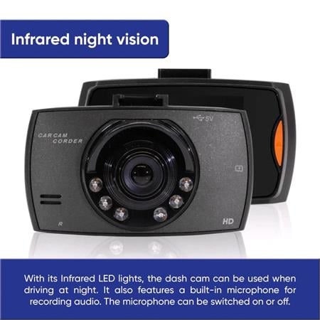 StreetWize Dash Cam with Nightvision and Large Screen
