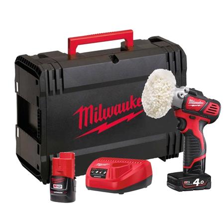 Milwaukee M12 Sub Compact Cordless Polisher/ Sander with 1x4.0Ah and 1x2.0Ah Batteries