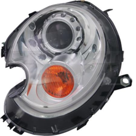 Left Headlamp (Xenon, With Amber Indicator, Without Ballast, With Self Levelling, Original Equipment) for Mini One/Cooper 2006 2010