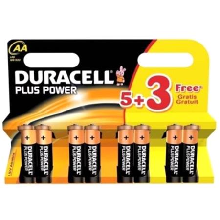 Duracell AA Batteries 5+3 FREE
