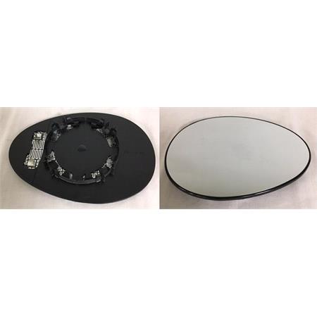Right Wing Mirror Glass (heated) and Holder for MINI One / Cooper (R56), 2005 2013