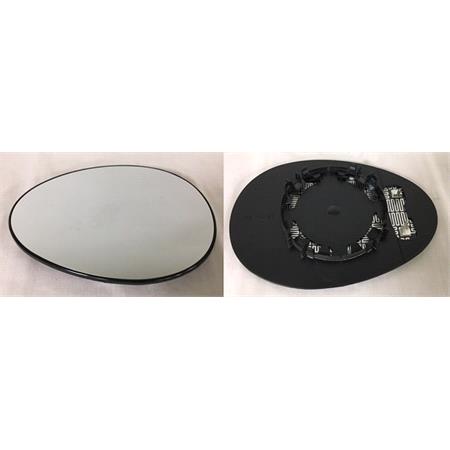 Left Wing Mirror Glass (heated) and Holder for MINI Clubman (R55), 2007 2015 