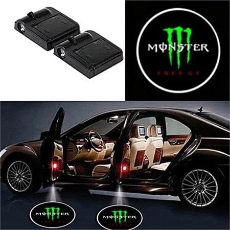 Monster Energy Car Door LED Puddle Lights Set (x2)   Wireless