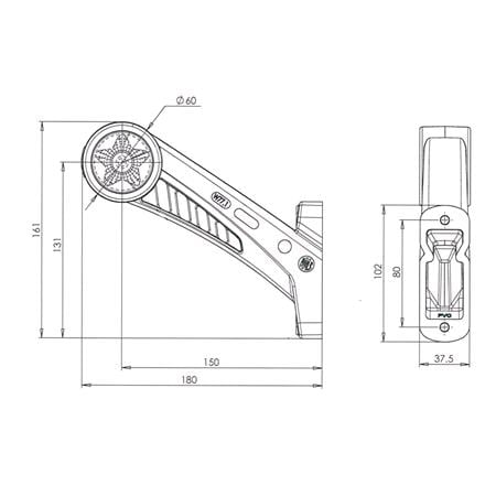 MAYPOLE 10 30V LED Right Hand 45° Outline Marker Lamp