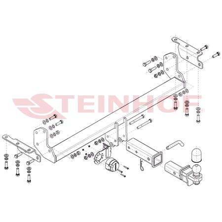 Steinhof Towbar for Nissan NAVARA Flatbed / Chassis, 2008 2014