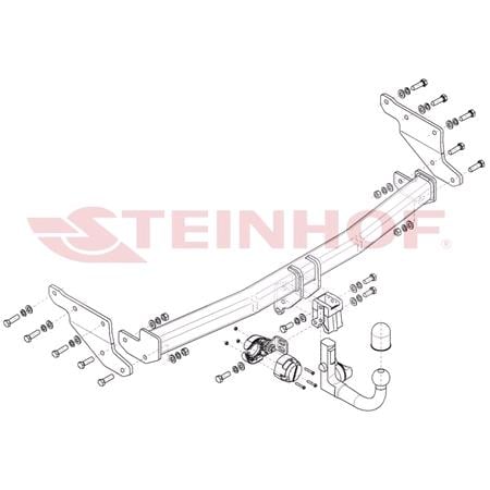 Steinhof Automatic Detachable Towbar (vertical system) for Nissan QASHQAI III 2021 Onwards (incl. version with smart opener system)