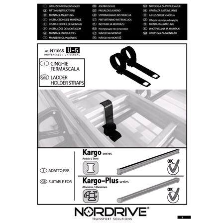 NORDRIVE Lampa N11065 Ladder-Holder Belts U-5 for Kargo and Kargo-Plus Bars