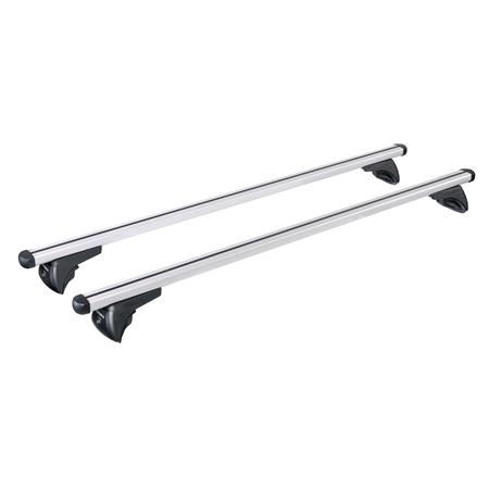 Nordrive Helio silver aluminium aero Roof Bars for Opel Frontera 2024 Onwards, with Solid Roof Rails