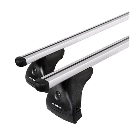 Nordrive Helio Silver Aluminium Roof Bars Set for Mitsubishi OUTLANDER III Van 2013 to 2021