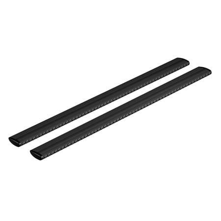 Nordrive Silenzio Black aluminium wing Roof Bars for Volvo V90 II 2016 Onwards, with Solid Roof Rails