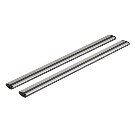 Nordrive Silenzio silver aluminium wing Roof Bars for Volvo V60 2010 Onwards, Without Roof Rails
