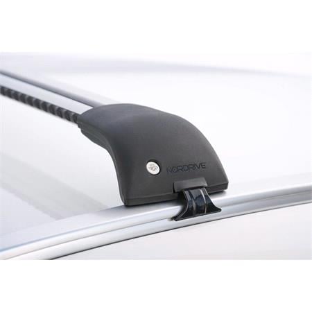 Nordrive Silenzio CX Black Edge Roof Bars for BMW 2 Series Active Tourer, 2014 Onwards, With Solid Roof Rails