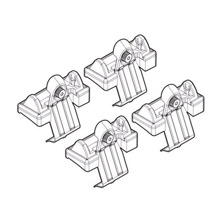 Nordrive Silenzio silver aluminium wing Roof Bars for Fiat Grande Punto 2005 2010