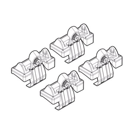 Nordrive Silenzio silver aluminium wing Roof Bars for Toyota Corolla 2001 2007 Without Roof Rails 5 Door Models Only