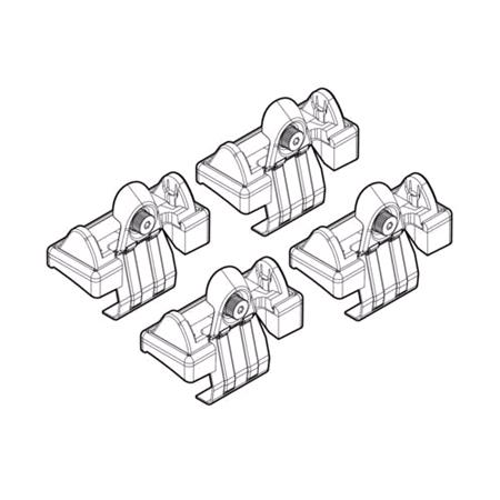 Nordrive Quadra black steel Roof Bars for Audi A6 2004 2011