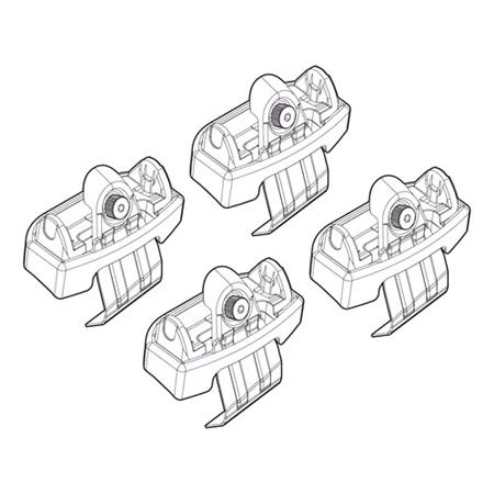 Nordrive Silenzio Black aluminium wing Roof Bars for Fiat 500X 2014 Onwards, Without Roof Rails