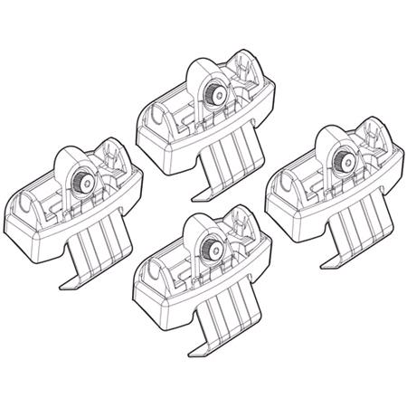 Nordrive Quadra black steel Roof Bars for Ford S MAX 2015 2023, Without Roof Rails