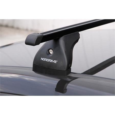 Nordrive Silenzio silver aluminium wing Roof Bars (standard profile) for BMW 3 Series (4 Door) 2018 Onwards