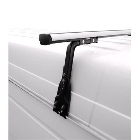 Nordrive 3 Aluminium Cargo Roof Bars (150 cm) for Hyundai H200, 2002 2010, with Rain Gutters (22 37cm fitting kit, see image)