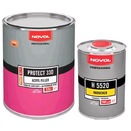 NOVOL Protect 330 Kit   Acryl Filler 5:1, White, 3.5 Litre & Protect Hardener H5520, 700ml