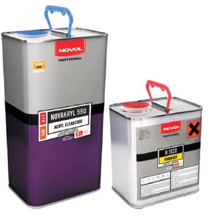 NOVOL Novakryl 590 Lacquer Kit   N38093 + N35646 Acryl Clearcoat 5.0 Litre + H5120 Fast Hardener 2.5 Litre