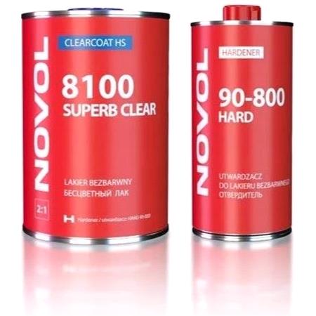 Novol N Range Superb Clear 8100, 2+1 HS Clearcoat, 1 Litre; Requires 500ml Hardener 90 800 