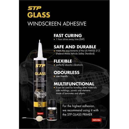 Novol STP Glass, Windscreen Adhesive, 310ml