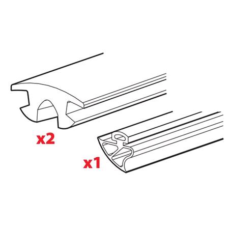 3 rubbers set for one Kargo Plus bar   L = 180 cm