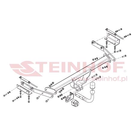 Steinhof Towbar (fixed with 2 bolts) for Nissan JUKE, 2010 Onwards