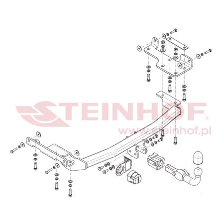 Steinhof Automatic Detachable Towbar (horizontal system) for Nissan MURANO, 2005 2007