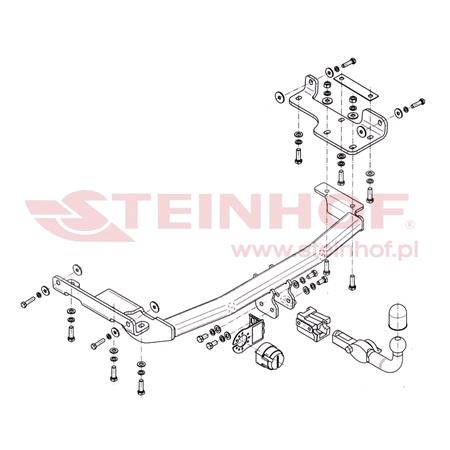 Steinhof Automatic Detachable Towbar (horizontal system) for Nissan NOTE, 2006 2013
