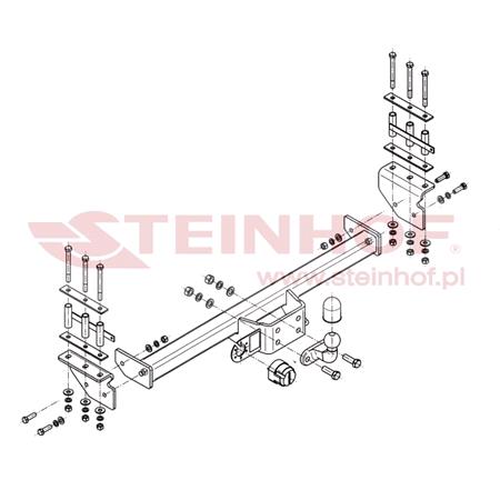 Steinhof Forged Towbar (fixed with 2 bolts) for Nissan PATROL GR Mk II, 1997 2010