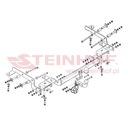 Steinhof Towbar (fixed with 2 bolts) for Nissan NV200 Bus, 2010 Onwards
