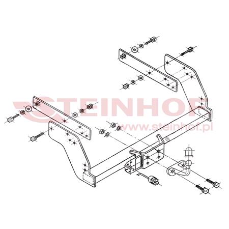 Steinhof Forged Towbar (fixed with 2 bolts) for Nissan NP300, 2008 Onwards