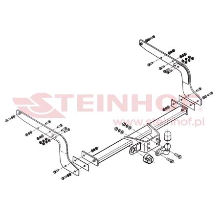 Steinhof Forged Towbar (fixed with 2 bolts) for Nissan NP300, 2008 Onwards