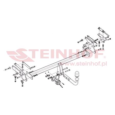 Steinhof Towbar (fixed with 2 bolts) for Nissan Qashqai, 2014 Onwards, Will not fit models with AdBlue
