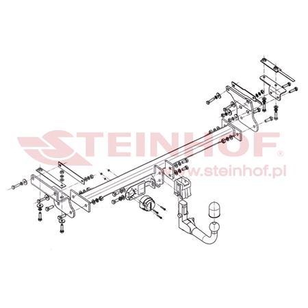 Steinhof Automatic Detachable Towbar (vertical system) for Nissan QASHQAI, 2014 Onwards, Will NOT fit the model with AdBlue
