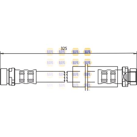 NAPA Rear Left/Right Brake Hose   NBH1038
