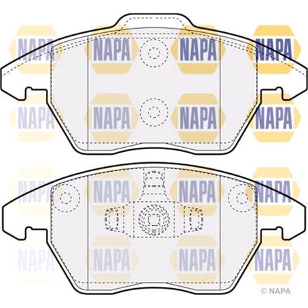 NAPA Front Brake Pads (Full set for Front Axle)   NBP1176