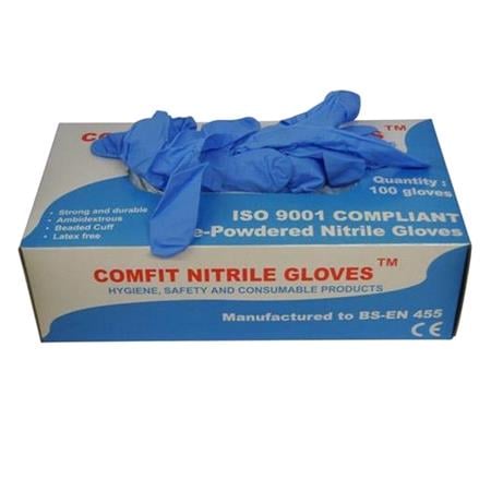 Nitrile Powdered Gloves M 100 Pack