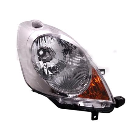 Right Headlamp (Takes H4 Bulb, Supplied With Motor & Bulbs, Original Equipment) for Nissan NOTE 2005 2008