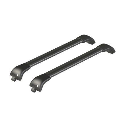 Nordrive Silenzio CX Black Edge Roof Bars for Volkswagen TAIGO, 2021 Onwards, With Raised Roof Rails