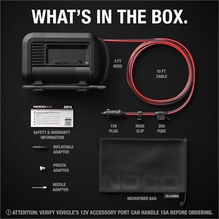 NOCO AIR15 15A 80PSI Portable Air Compressor