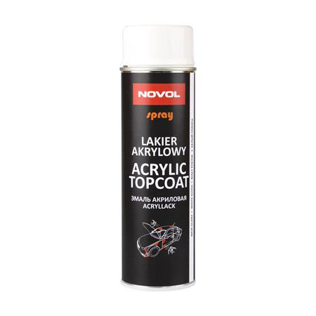 Novol Acryl Topcoat, Satin Black, Aerosol, 500ml 