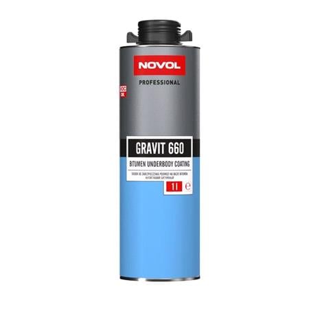 Novol Gravit 660 Bitumen Underbody Protection, Black, Sprayable, 1L 